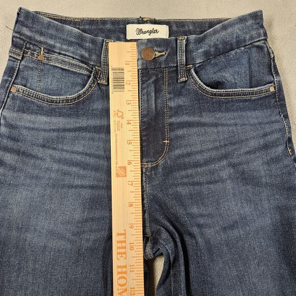 Wrangler Bespoke Bootcut Jeans 27x32.5 High Rise Lacey Jean Comfort Denim Dark - Picture 12 of 14